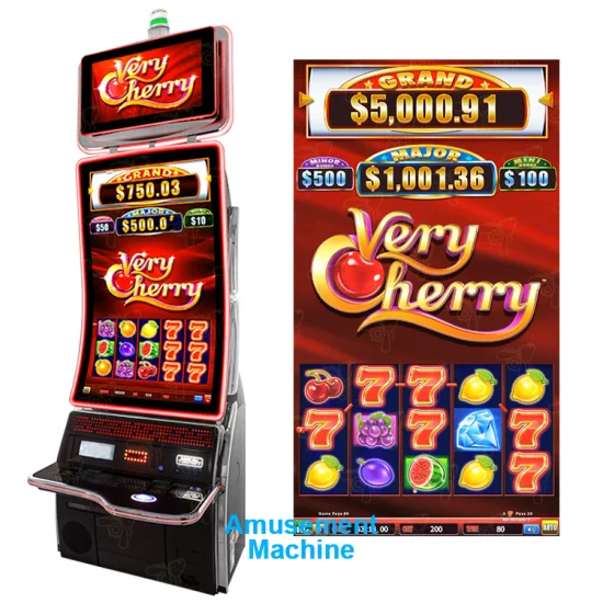 Bonne vente prix favorable usine de Guangzhou bonne vente Machine de jeu de fente à écran incurvé personnalisée très cerise